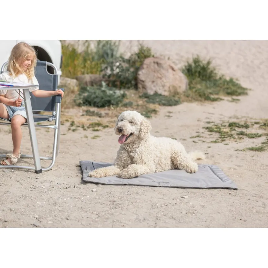 TRIXIE Reisedecke Samoa Classic, eckig, beige/olivgrün | 85 × 70 cm