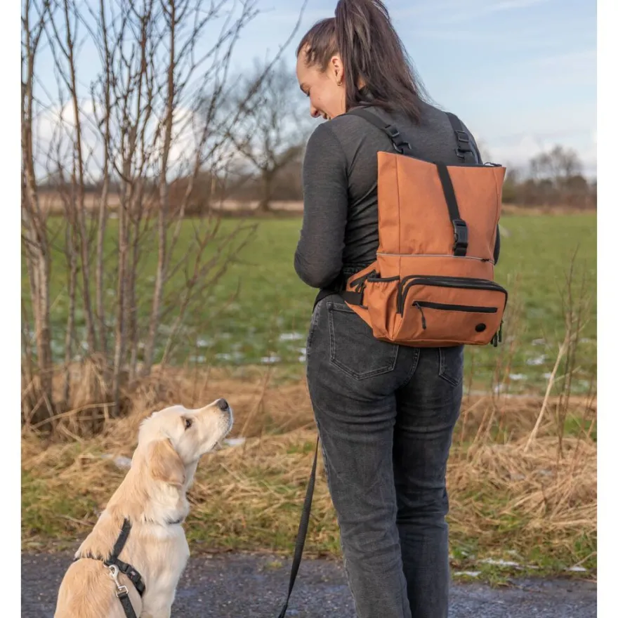 TRIXIE Rolltop Hüfttasche, rost | Gurt: 55-130 cm