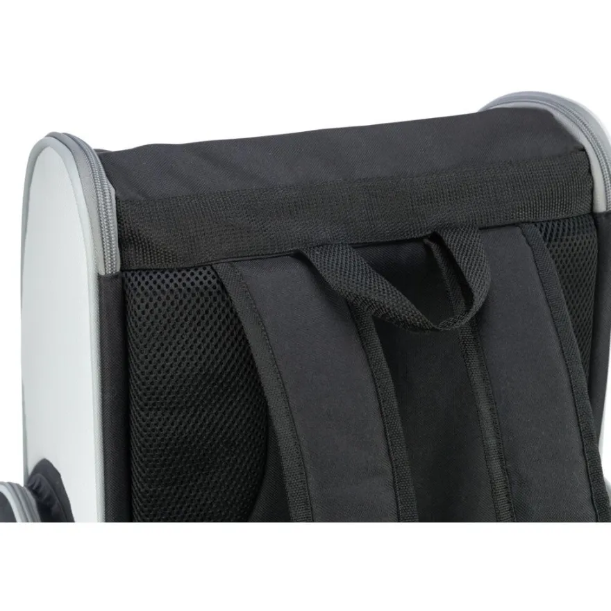 TRIXIE Rucksack Chloe, hellgrau/schwarz | 39 x 43 x 27 cm
