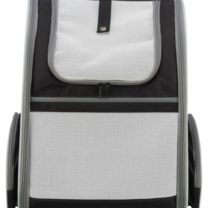 TRIXIE Rucksack Chloe, hellgrau/schwarz | 39 x 43 x 27 cm