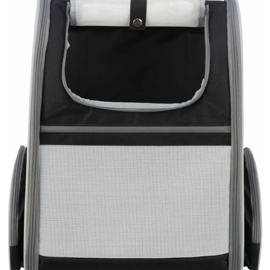 TRIXIE Rucksack Chloe, hellgrau/schwarz | 39 x 43 x 27 cm