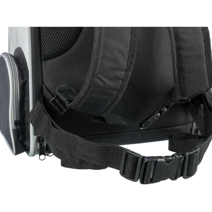 TRIXIE Rucksack Chloe, hellgrau/schwarz | 39 x 43 x 27 cm