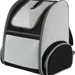 TRIXIE Rucksack Chloe, hellgrau/schwarz | 39 x 43 x 27 cm
