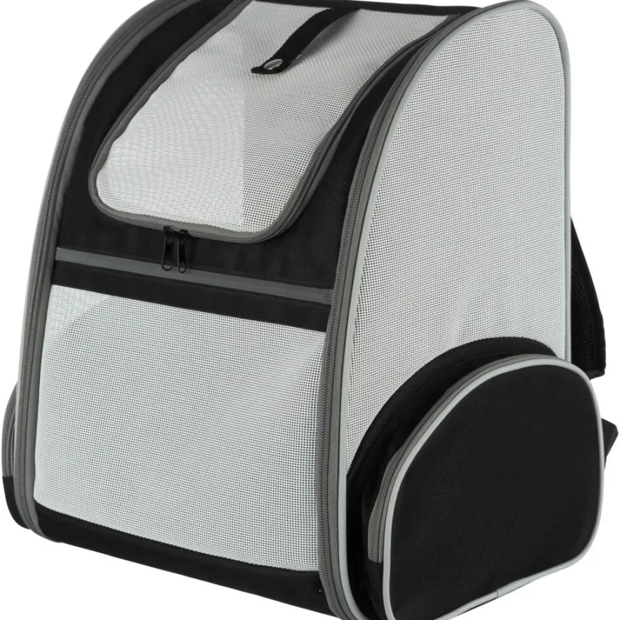 TRIXIE Rucksack Chloe, hellgrau/schwarz | 39 x 43 x 27 cm