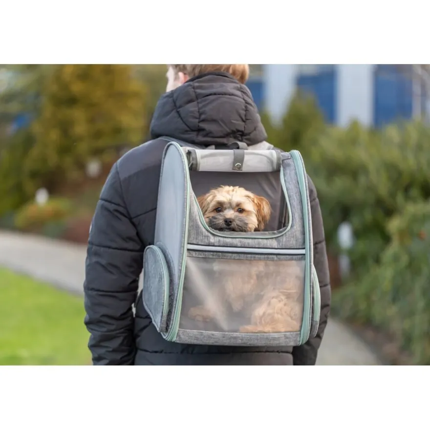 TRIXIE Rucksack Chloe, hellgrau | 39 × 43 × 27 cm