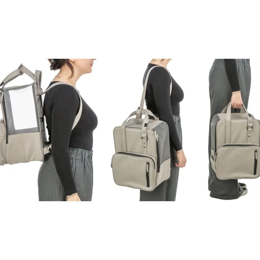 TRIXIE Rucksack CityStyle, hellgrau | 30 × 20 × 40 cm