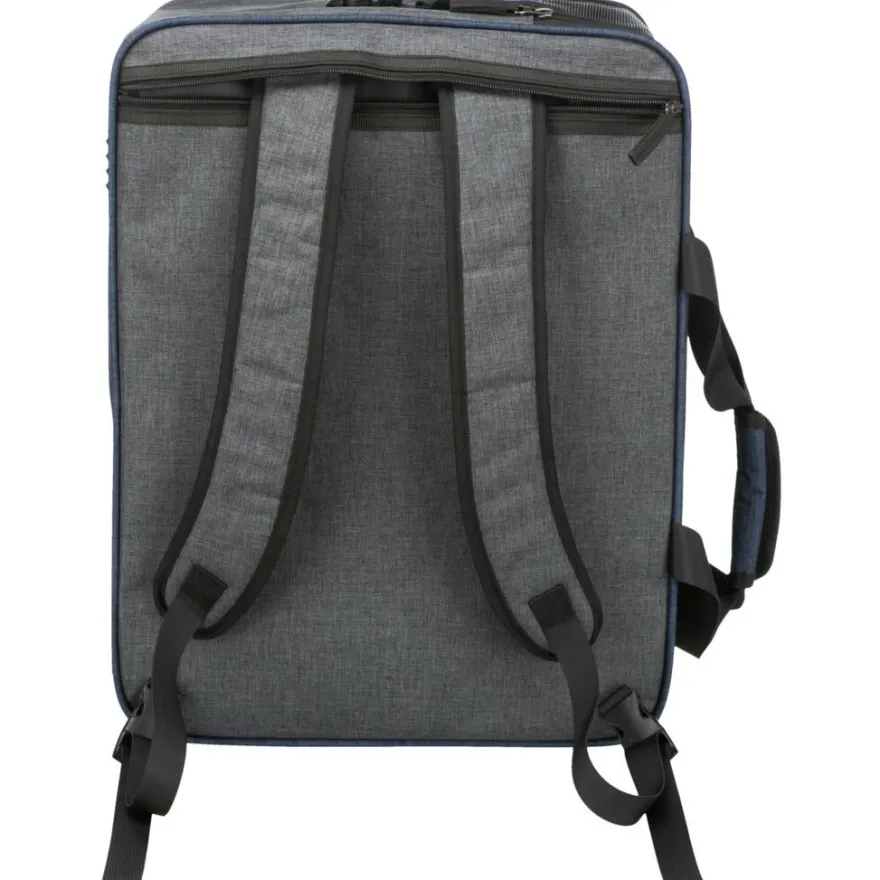 TRIXIE Rucksack & Tasche Tara 2 in 1, grau/blau | 25 x 38 x 50 cm