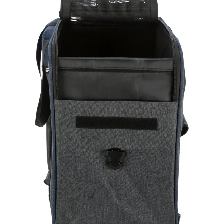 TRIXIE Rucksack & Tasche Tara 2 in 1, grau/blau | 25 x 38 x 50 cm