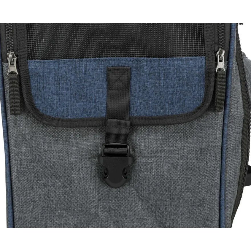 TRIXIE Rucksack & Tasche Tara 2 in 1, grau/blau | 25 x 38 x 50 cm
