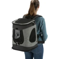 TRIXIE Rucksack Timon, schwarz/grau | 34 x 44 x 30 cm