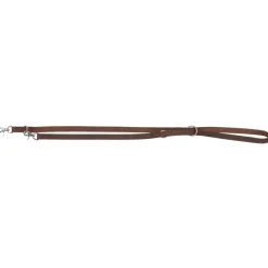 TRIXIE Rustic Fettleder-V-Leine, 2m, dunkelbraun | L–XL: 2.00 m/25 mm