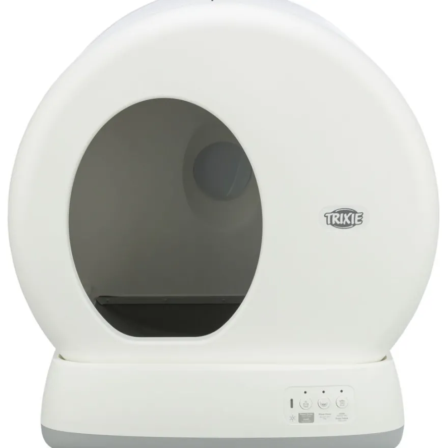 TRIXIE Selbstreinigende Katzentoilette, Kunststoff, weiß | 53 x 55.5 x 52 cm
