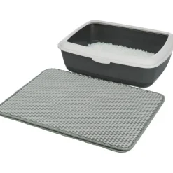 TRIXIE Sieb-Vorleger für Katzentoiletten, grau | 40 × 55 cm