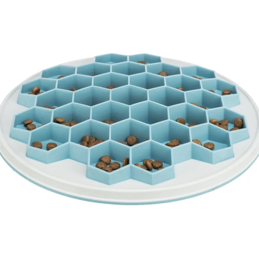 TRIXIE Slow Feeding Futterplatte Hive, grau/blau | ø 30 cm