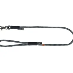 TRIXIE Soft Rope Leine, 1m, schwarz/grau | M–L: 1.00 m/ø 10 mm