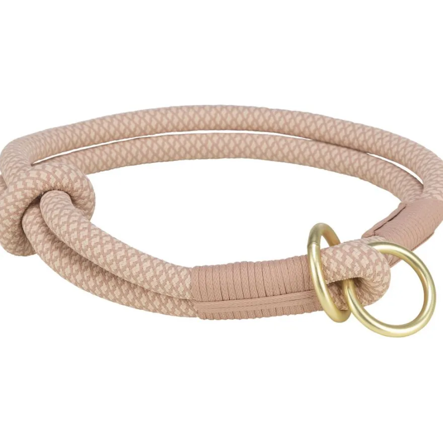 TRIXIE Soft Rope Zug-Stopp-Halsband, rosa/hellrosa | L–XL: 55 cm/ø 13 mm
