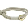 TRIXIE Soft Rope Zug-Stopp-Halsband, grau/hellgrau | L–XL: 55 cm/ø 13 mm