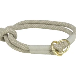 TRIXIE Soft Rope Zug-Stopp-Halsband, grau/hellgrau | L–XL: 55 cm/ø 13 mm