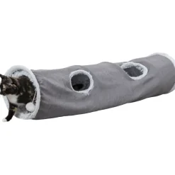 TRIXIE Spieltunnel Harvey, Plüsch, grau | ø 27 x 116 cm