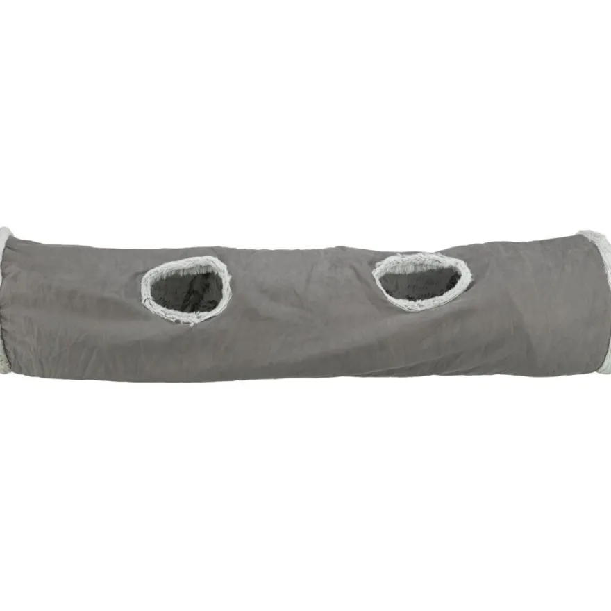 TRIXIE Spieltunnel Harvey, Plüsch, grau | ø 27 x 116 cm
