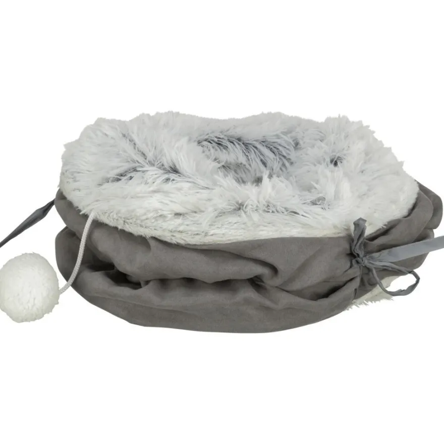 TRIXIE Spieltunnel Harvey, Plüsch, grau | ø 27 x 116 cm