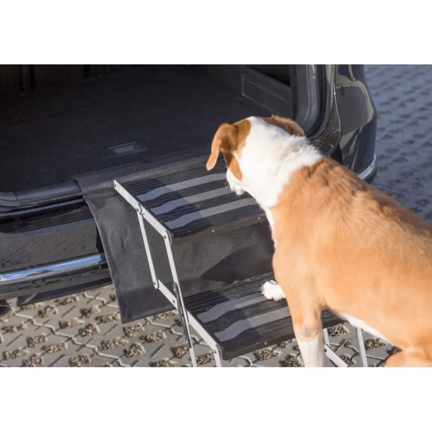 TRIXIE 3-stufige Falt-Treppe, Aluminium/Kunststoff/TPR