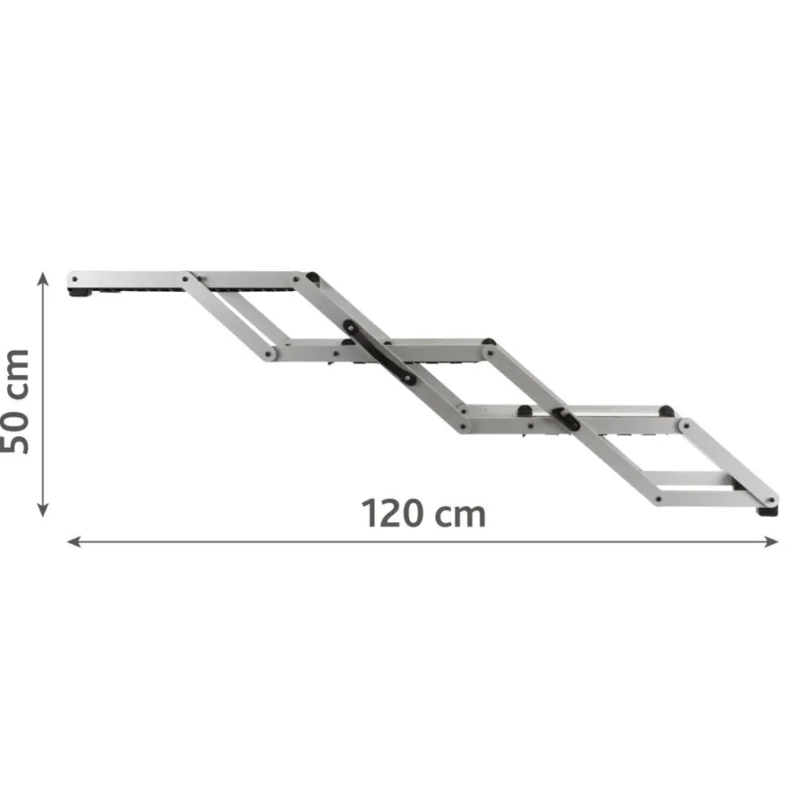 TRIXIE 3-stufige Falt-Treppe, Aluminium/Kunststoff/TPR