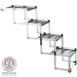 TRIXIE 4-stufige Falt-Treppe, Aluminium/Kunststoff/TPR