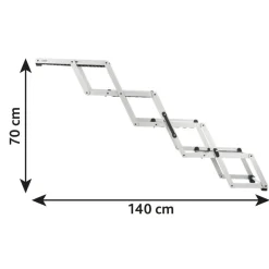 TRIXIE 4-stufige Falt-Treppe, Aluminium/Kunststoff/TPR