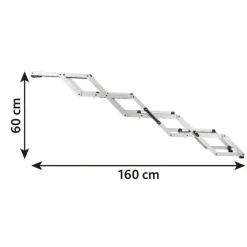 TRIXIE 4-stufige Falt-Treppe, Aluminium/Kunststoff/TPR
