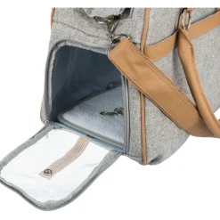 TRIXIE Tasche Helen, grau/hellbraun | 19 x 28 x 40 cm