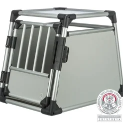 TRIXIE Transportbox, Aluminium, hellgrau/silber | M: 55 x 62 x 78 cm