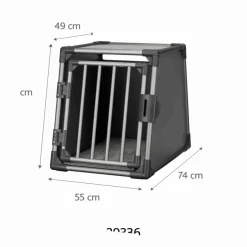 TRIXIE Transportbox, Aluminium, grafit | M: 55 x 61 x 74 cm