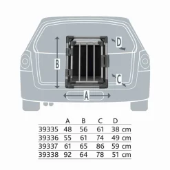 TRIXIE Transportbox, Aluminium, grafit | M: 55 x 61 x 74 cm