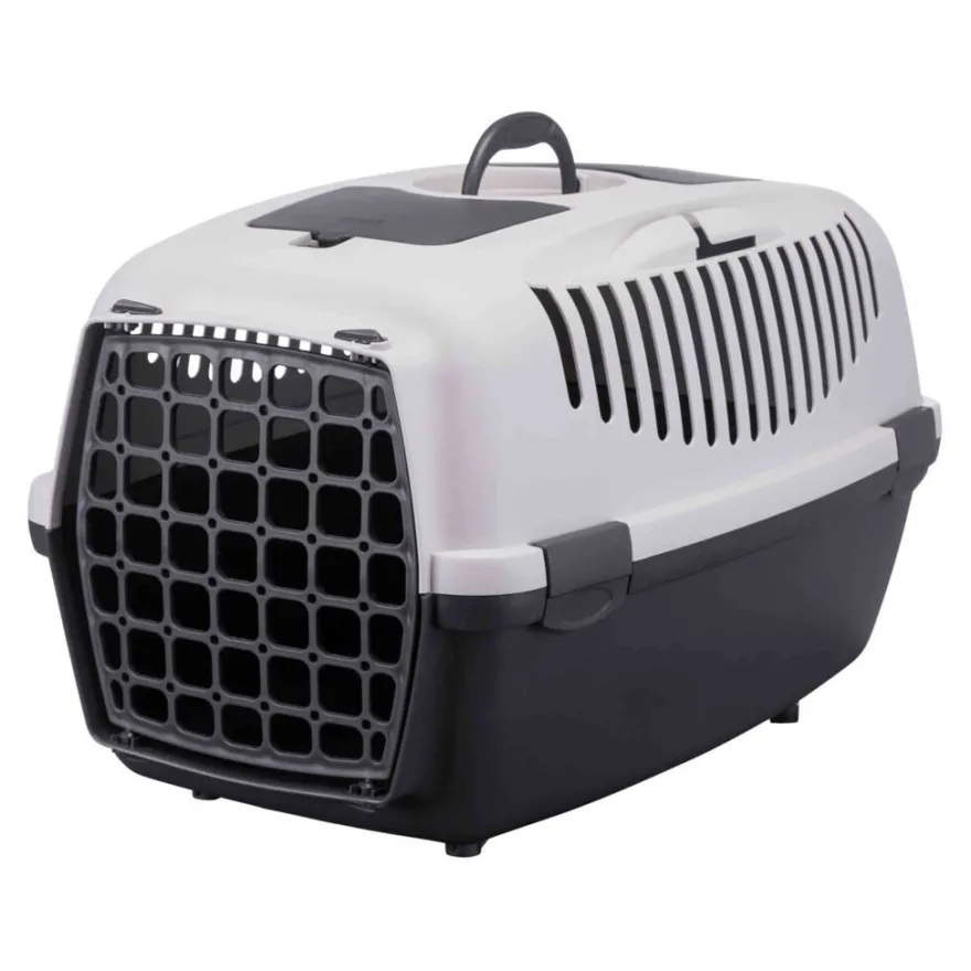 TRIXIE Transportbox Capri 3, dunkelgrau/hellgrau | S: 40 x 38 x 61 cm