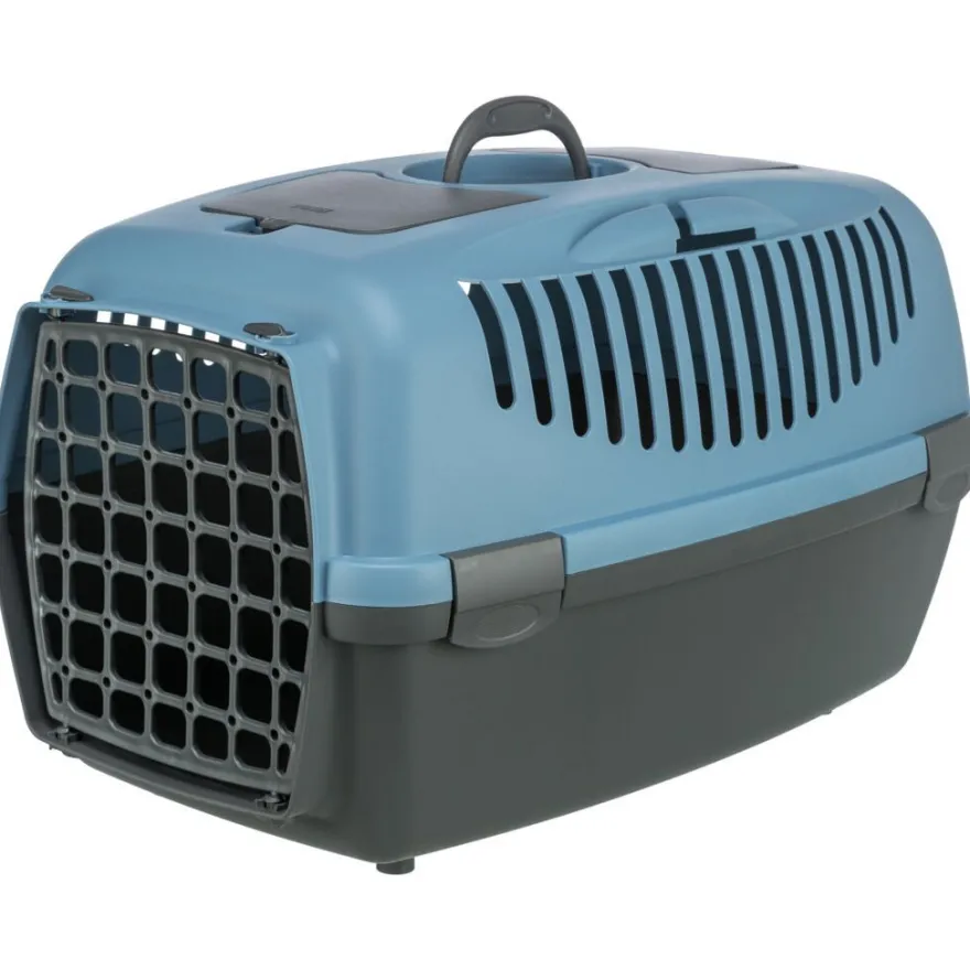 TRIXIE Transportbox Capri 3, dunkelgrau/blau | S: 40 x 38 x 61 cm