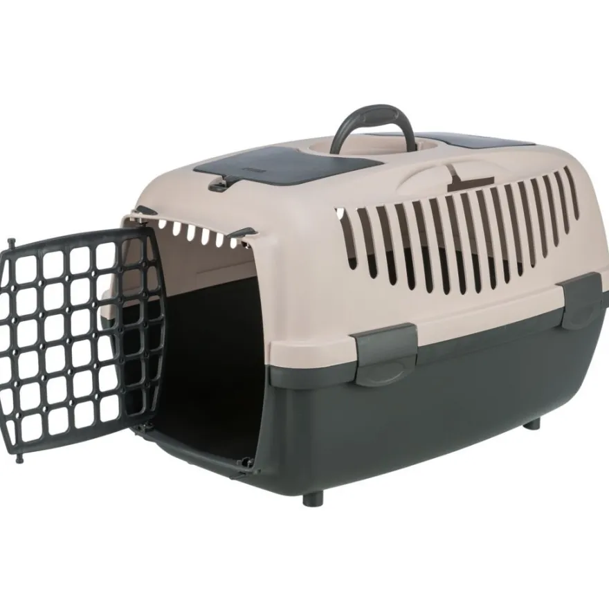 TRIXIE Transportbox Capri 1 & 2, dunkelgrau/blush | 37 × 34 × 55 cm