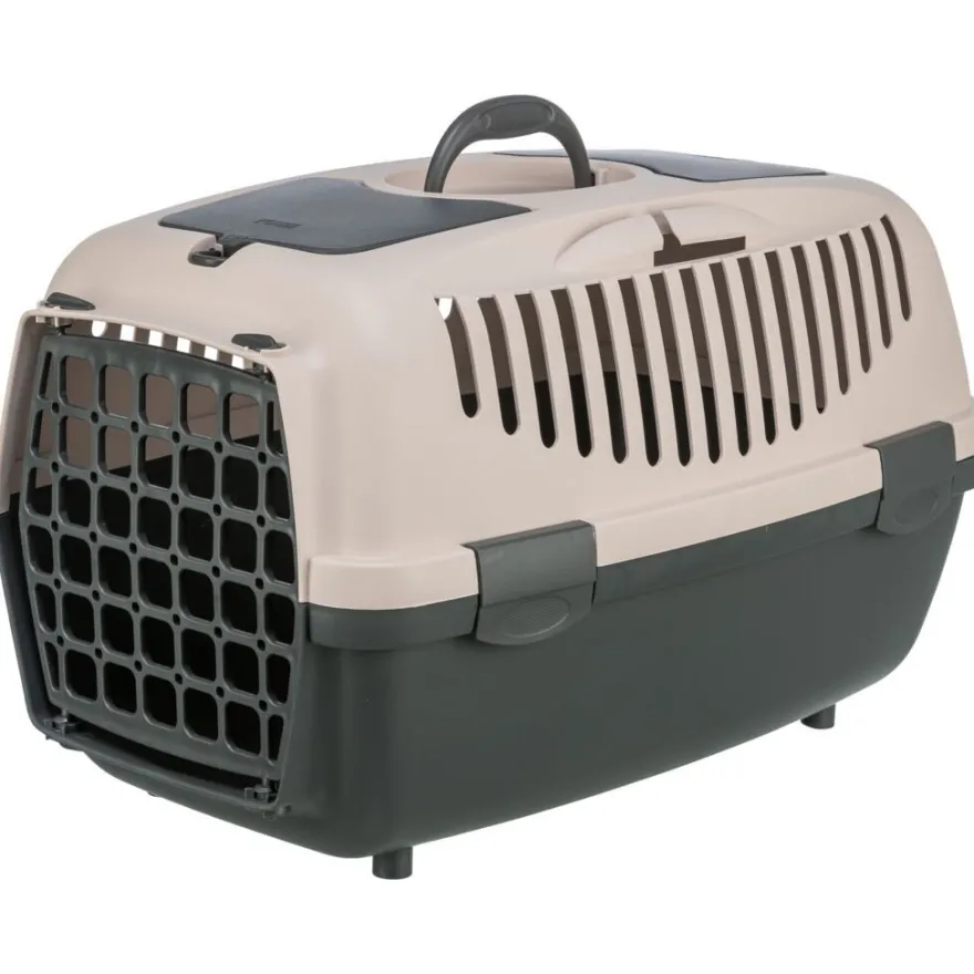 TRIXIE Transportbox Capri 1 & 2, dunkelgrau/blush | 37 × 34 × 55 cm