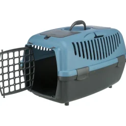 TRIXIE Transportbox Capri 1 & 2, dunkelgrau/blau | 37 × 34 × 55 cm