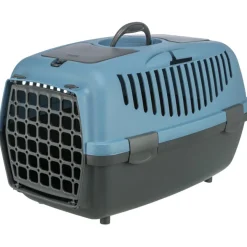 TRIXIE Transportbox Capri 1 & 2, dunkelgrau/blau | 37 × 34 × 55 cm