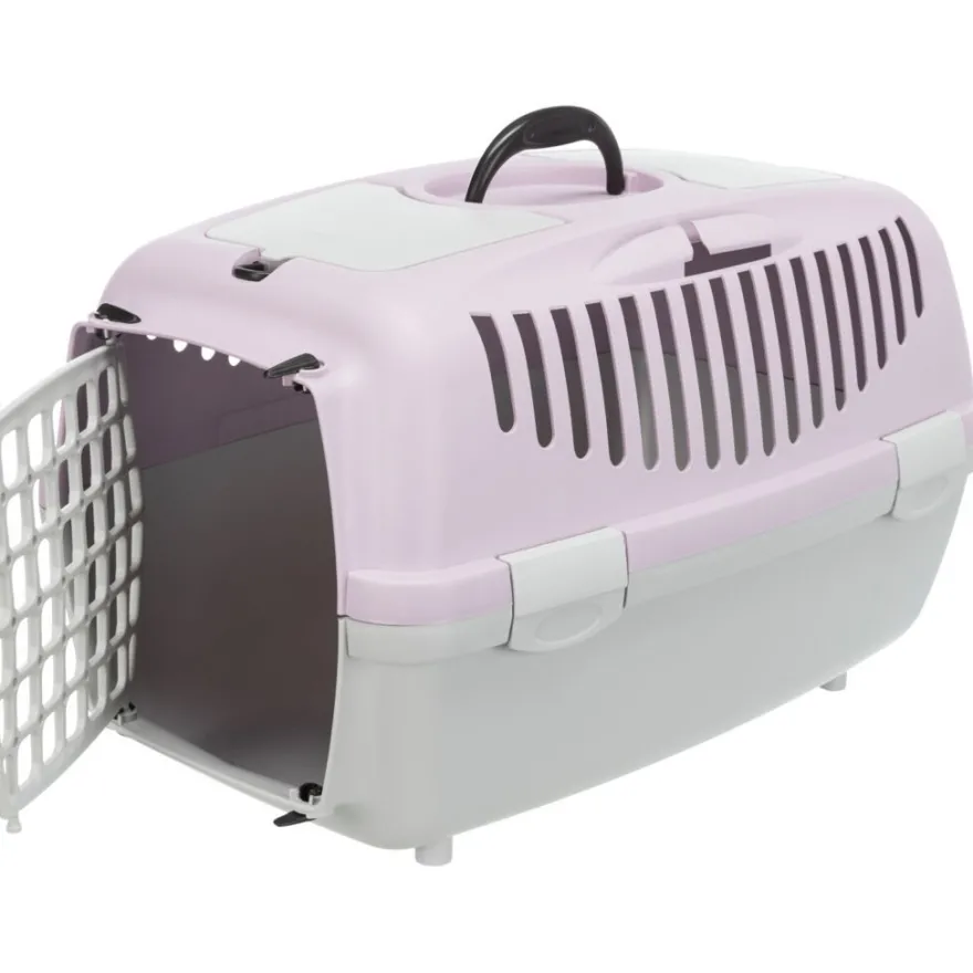 TRIXIE Transportbox Capri 1 & 2, hellgrau/flieder | 37 × 34 × 55 cm