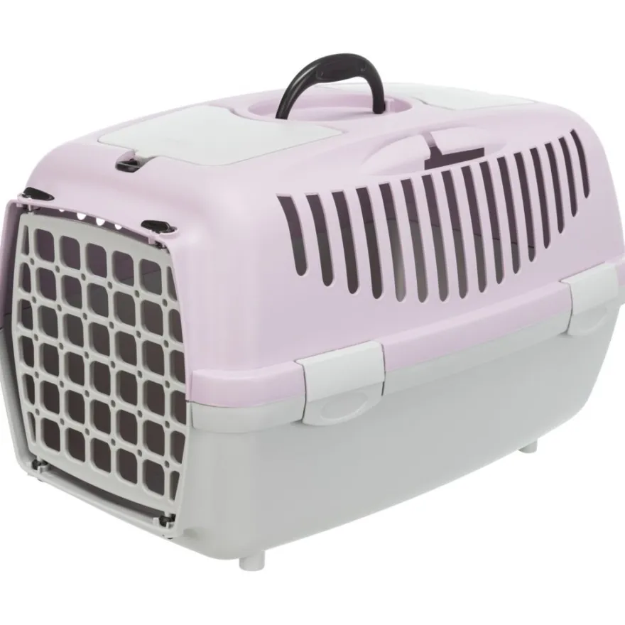 TRIXIE Transportbox Capri 1 & 2, hellgrau/flieder | 37 × 34 × 55 cm
