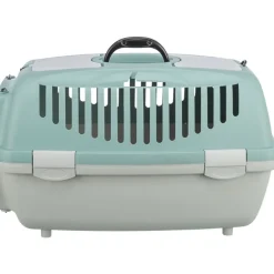 TRIXIE Transportbox Capri 1 & 2, hellgrau/salbei | 37 × 34 × 55 cm