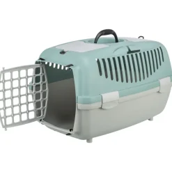 TRIXIE Transportbox Capri 1 & 2, hellgrau/salbei | 37 × 34 × 55 cm