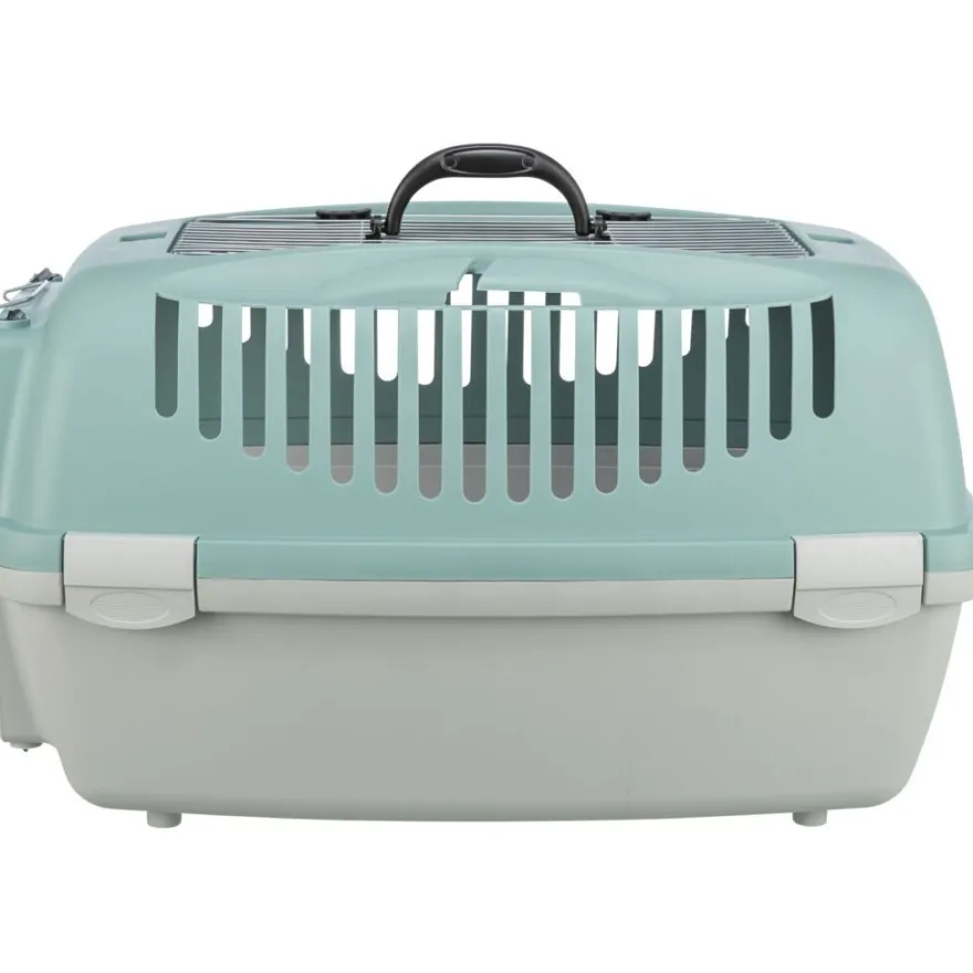 TRIXIE Transportbox Capri 3 Open Top, hellgrau/salbei | 40 × 38 × 61 cm