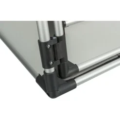 TRIXIE Transportbox, doppelt, Aluminium, silber/hellgrau | M–L: 93 x 64 x 83 cm