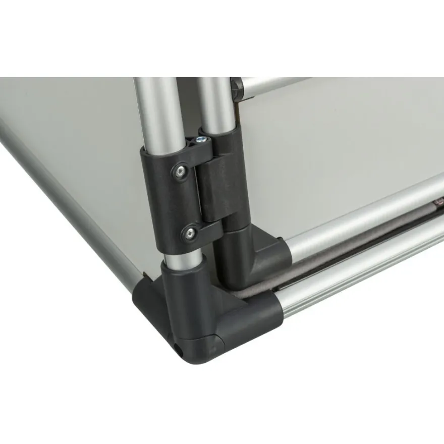 TRIXIE Transportbox, doppelt, Aluminium, silber/hellgrau | M–L: 93 x 64 x 83 cm