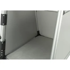 TRIXIE Transportbox, doppelt, Aluminium, silber/hellgrau | M–L: 93 x 64 x 83 cm