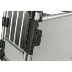 TRIXIE Transportbox, doppelt, Aluminium, silber/hellgrau | M–L: 93 x 64 x 83 cm