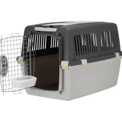 TRIXIE Transportbox Gulliver, hellgrau/dunkelgrau | 52 x 51 x 72 cm